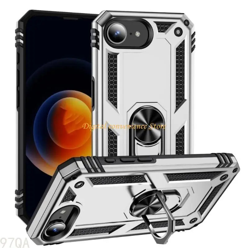 97QA Shield Stand Case TPU & PC Combine Cover Shockproof Protections with Car Mount compatibilities for phone 16E