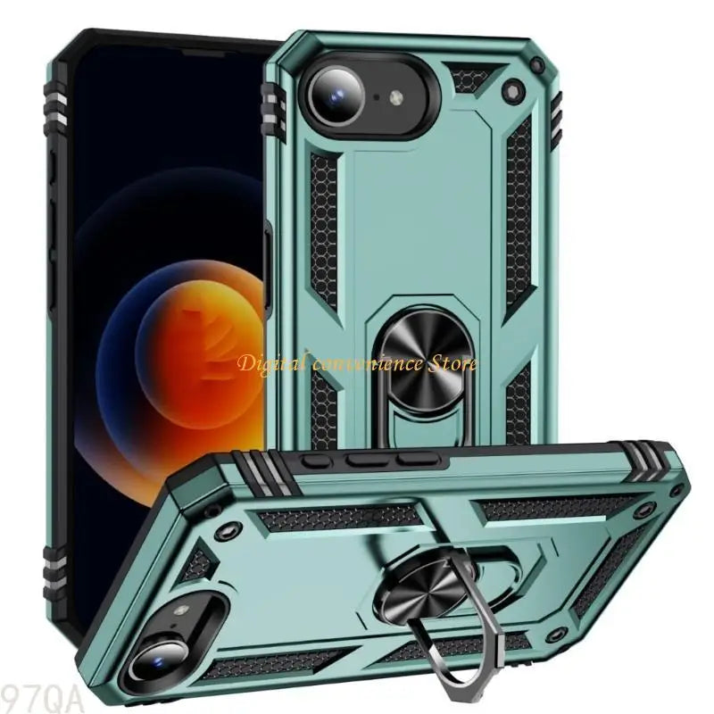 97QA Shield Stand Case TPU & PC Combine Cover Shockproof Protections with Car Mount compatibilities for phone 16E