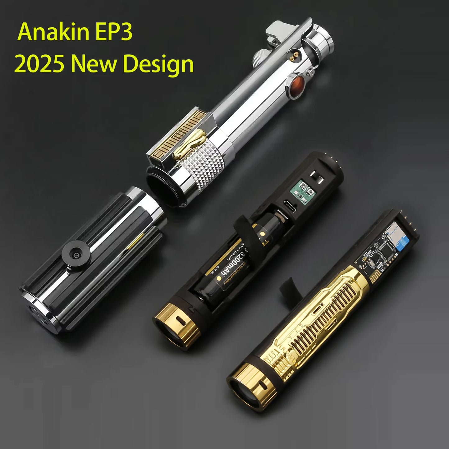 TXQSABER High Quality Anakin Series Replica Lightsaber Metal Hilt Heavy Dueling RGB Pixel Laser Sword 27 Sets Soundfonts Cosplay