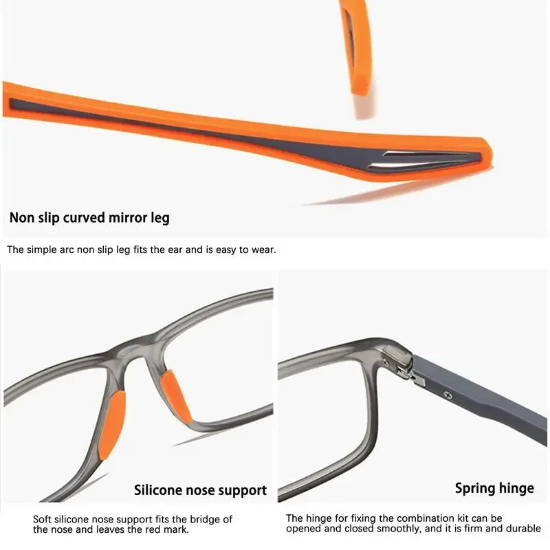 Photochromic Reading Glasses Men Women Anti Blue Light Sports Glasses