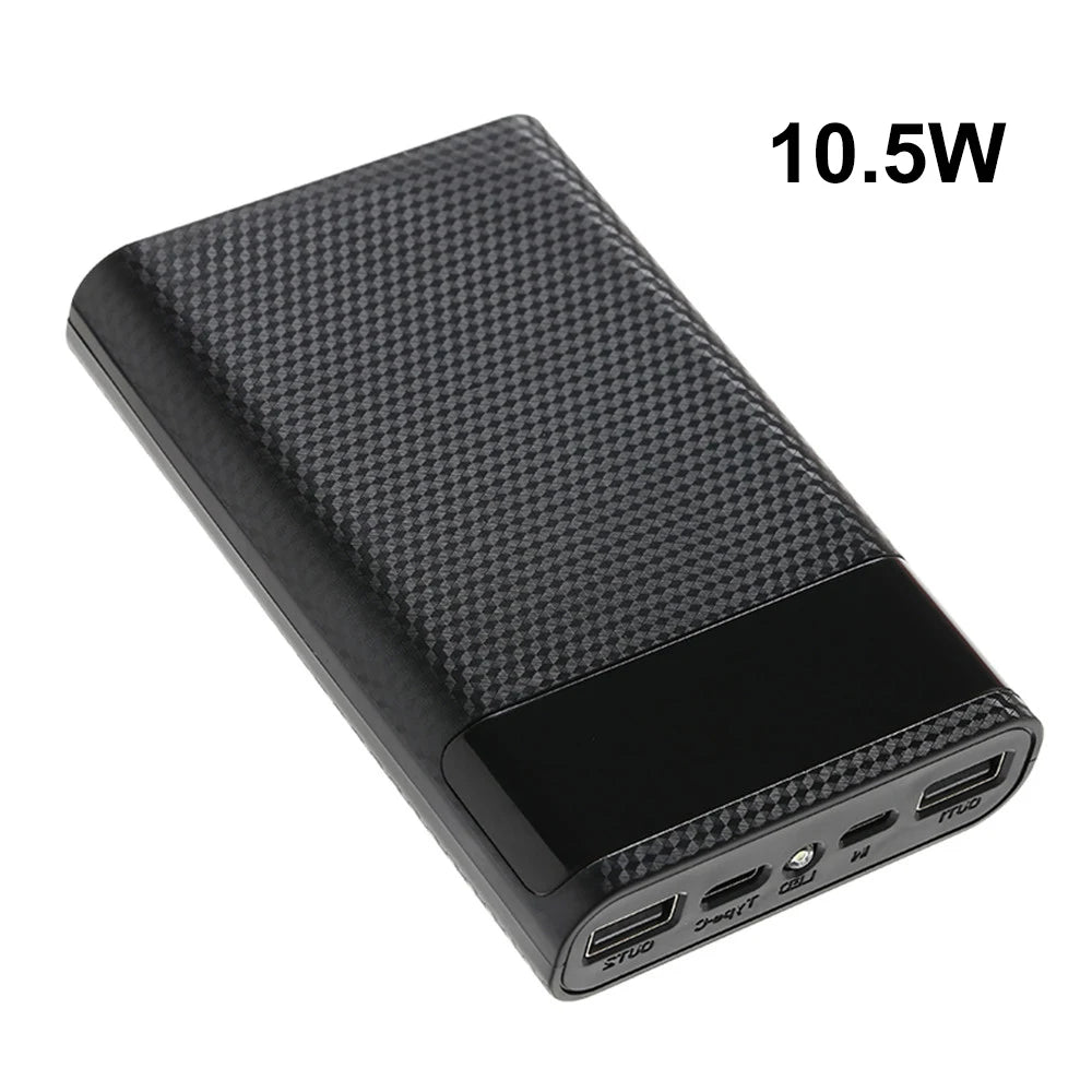 25W Super Fast Charging Battery Storage Box 4x18650 20000mAh Power Box Power Bank Case with LED Light without Battery For iPhone