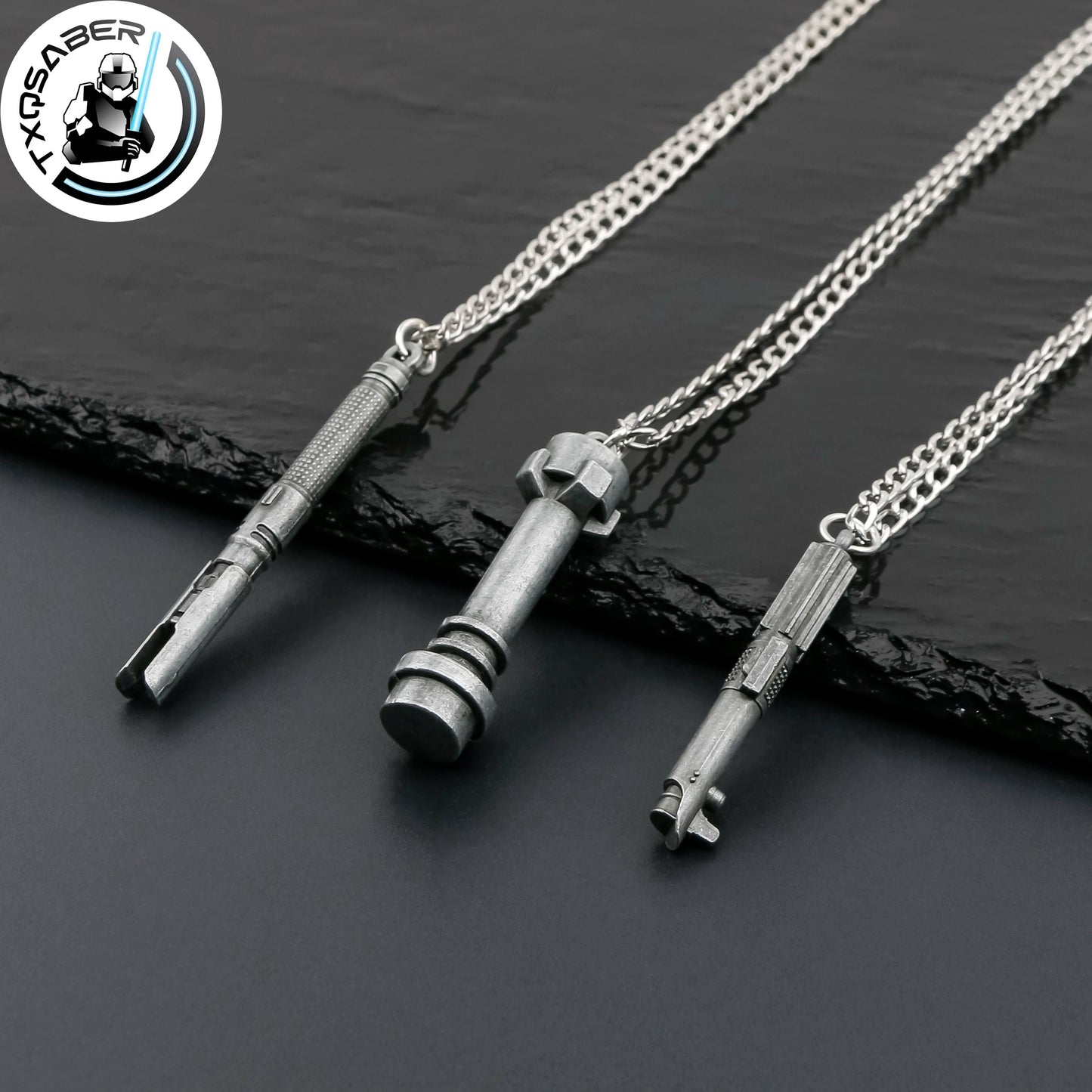 TXQSABER Lightsaber Anakin Cal Kestis Obi-Wan MINI Laser Sword Necklace Jedi Heavy Dueling Accessories Cosplay Toys for Adult