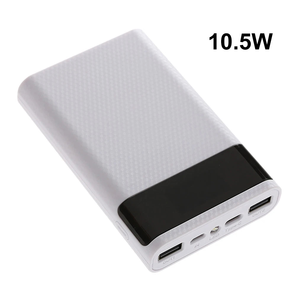 25W Super Fast Charging Battery Storage Box 4x18650 20000mAh Power Box Power Bank Case with LED Light without Battery For iPhone