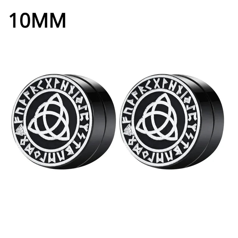 1Pairs Crystal Strong Magnetic Ear Stud Clip Earrings for Men Women, Punk Round Zircon Magnet Earrings Non Piercing Ear Jewelry