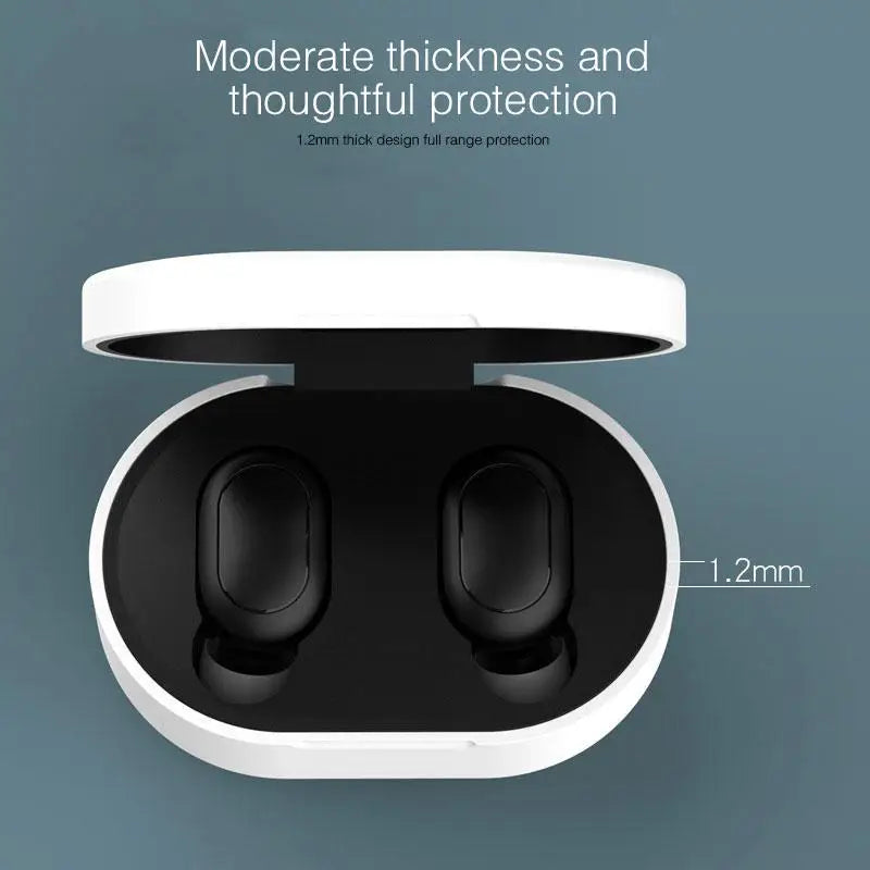 Silicone Protective Case for Redmi Airdots Earphone Bluetooth Wireless Headset Case for Xiaomi Redmi Airdots TWS Headphone Case