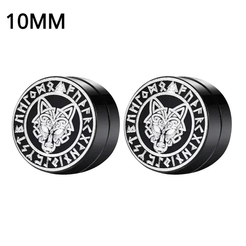1Pairs Crystal Strong Magnetic Ear Stud Clip Earrings for Men Women, Punk Round Zircon Magnet Earrings Non Piercing Ear Jewelry