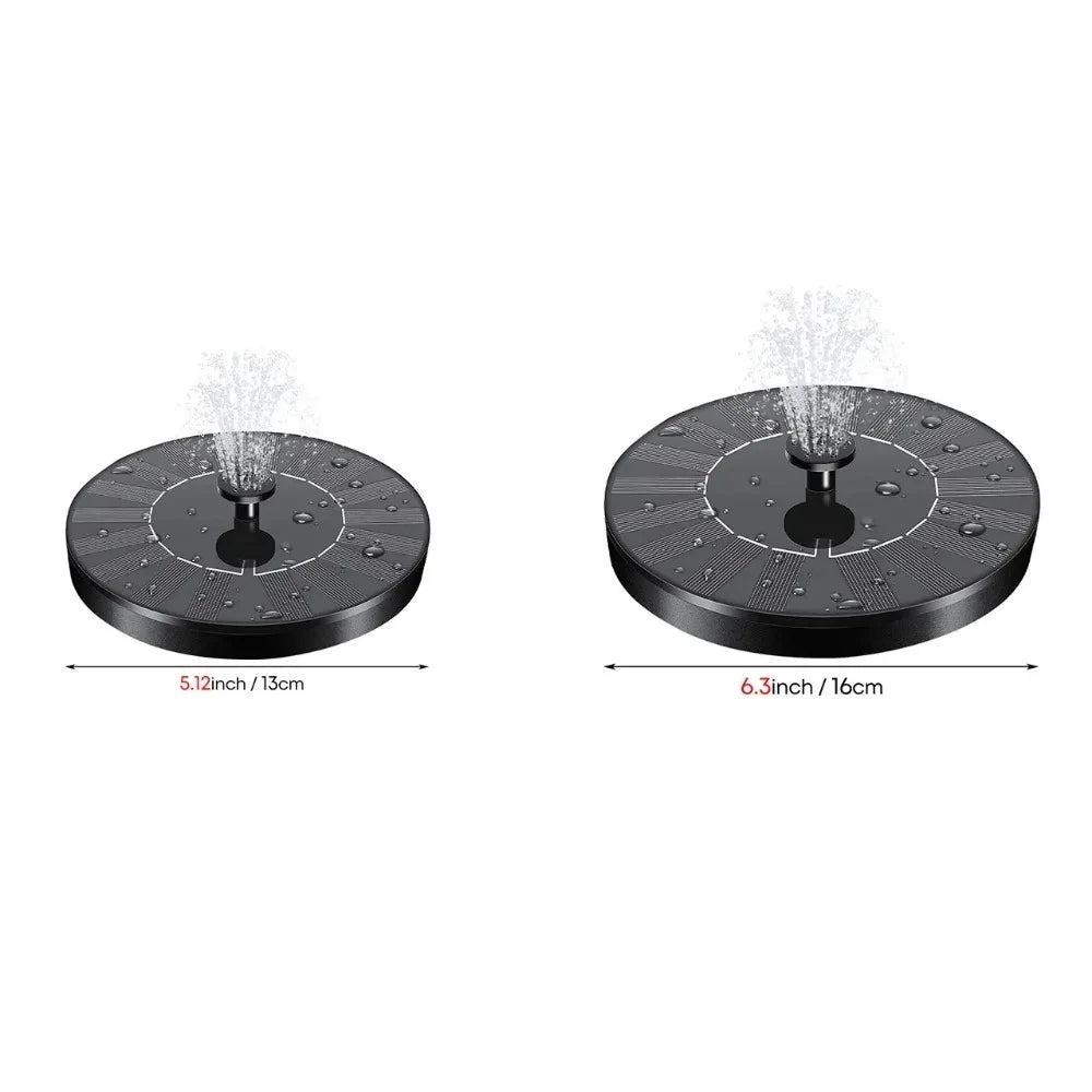 Outdoor Solar Birdbath Fountain Garden Decoration Floating Pool Garden Waterfall Fountain Decoration