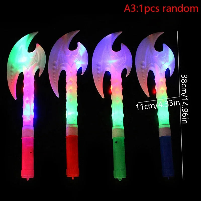 1PC LED Sword Light Up Toys Flashing Sticks Design Party Night Club Supply Kids Children Birthday Gift Accessories
