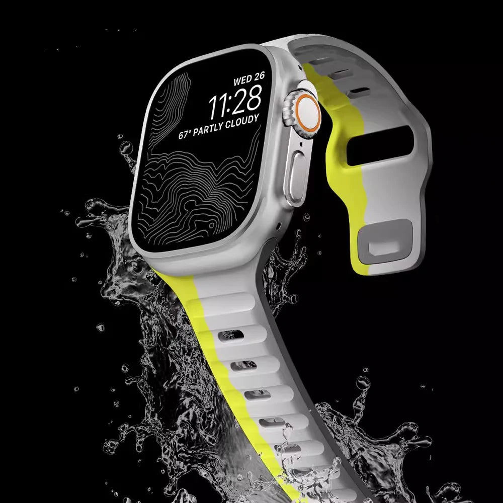 Silicone Strap for Apple Watch Band S10 9 8 41mm 45mm ultra 2 49mm 44mm 40mm 38 42mm Correa Bracelet for Iwatch Series 6 SE 5 4