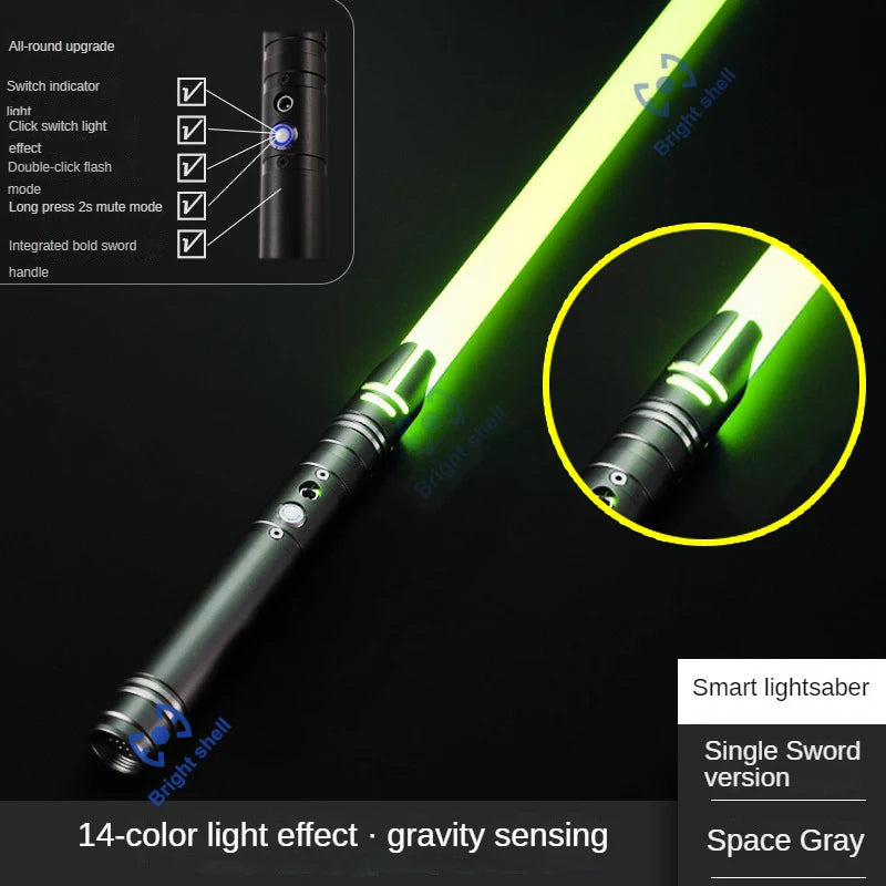 RGB Metal Lightsaber Laser Sword Toys Light Saber 15Color Change Kids Soundfonts Force FX FOC Blaster Toys Jedi Laser Sword Gift