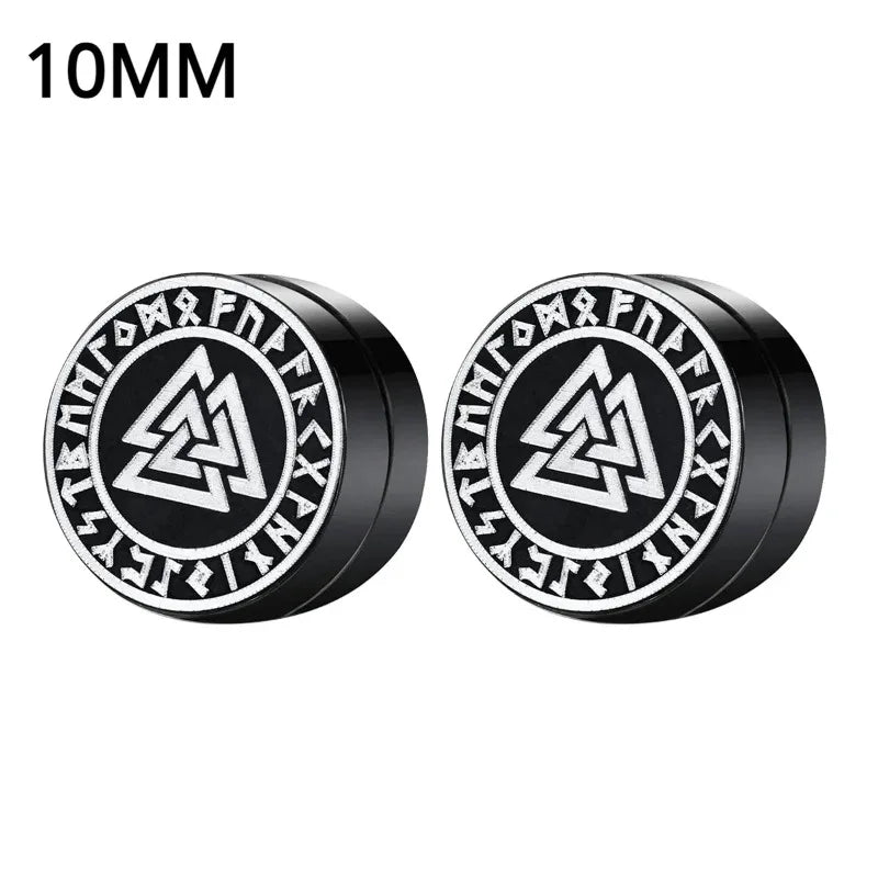 1Pairs Crystal Strong Magnetic Ear Stud Clip Earrings for Men Women, Punk Round Zircon Magnet Earrings Non Piercing Ear Jewelry