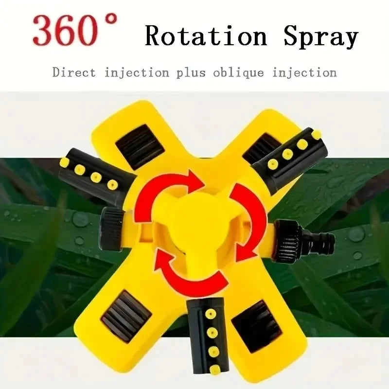 360 degree automatic rotating sprinkler head for nursery irrigation, three pronged sprinkler series sprinkler for watering plant
