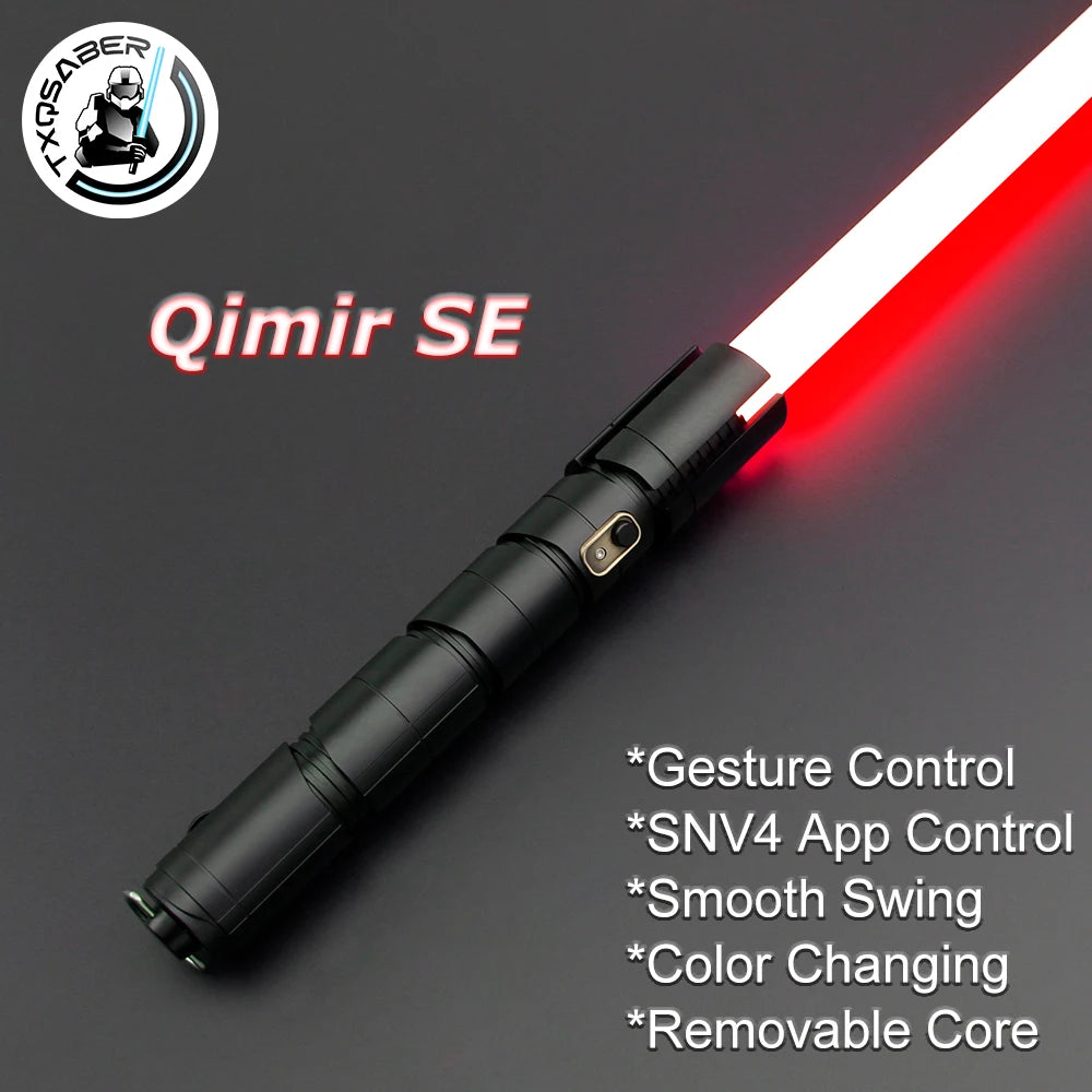 TXQSABER Lightsaber Neo Pixel SNV4 Pro Smooth Swing Metal Handle Blaster Force Laser Sword Cosplay Toys Replica Dark Sith Qimir