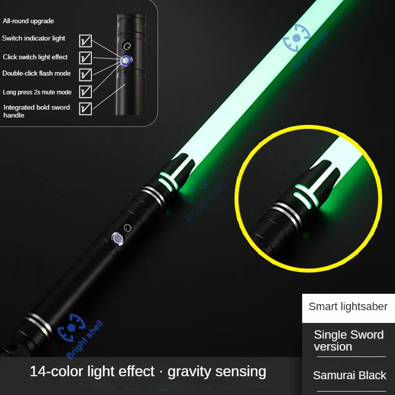 RGB Metal Lightsaber Laser Sword Toys Light Saber 15Color Change Kids Soundfonts Force FX FOC Blaster Toys Jedi Laser Sword Gift