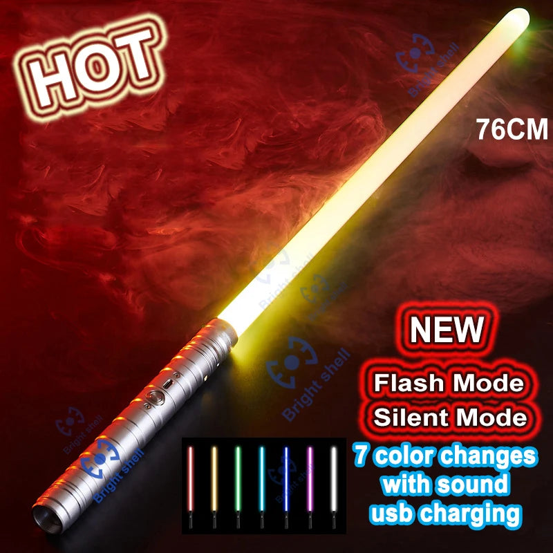 RGB Metal Lightsaber Laser Sword Toys Light Saber 15Color Change Kids Soundfonts Force FX FOC Blaster Toys Jedi Laser Sword Gift