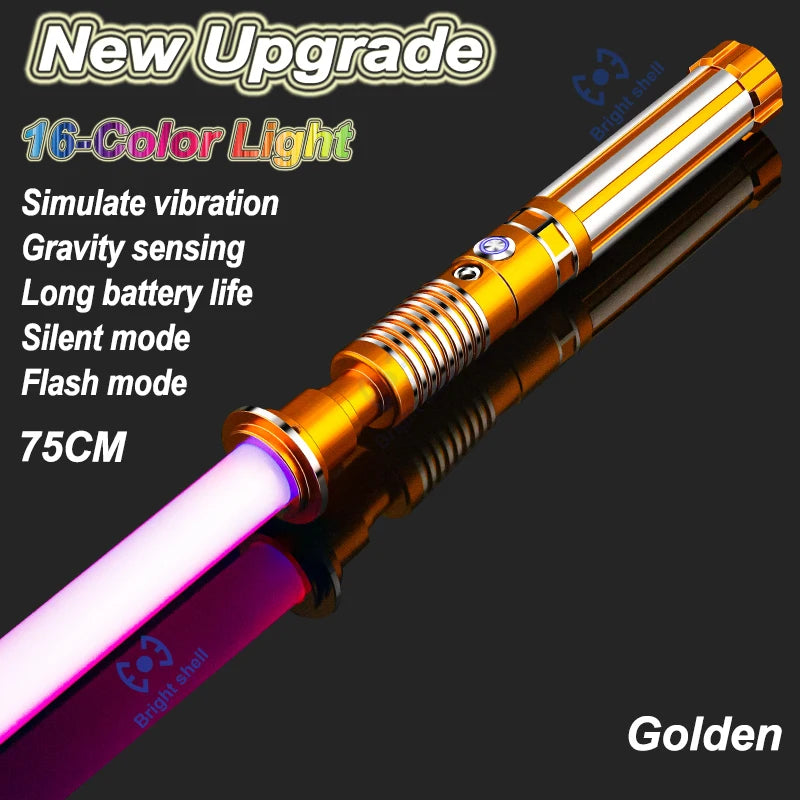 RGB Metal Lightsaber Laser Sword Toys Light Saber 15Color Change Kids Soundfonts Force FX FOC Blaster Toys Jedi Laser Sword Gift