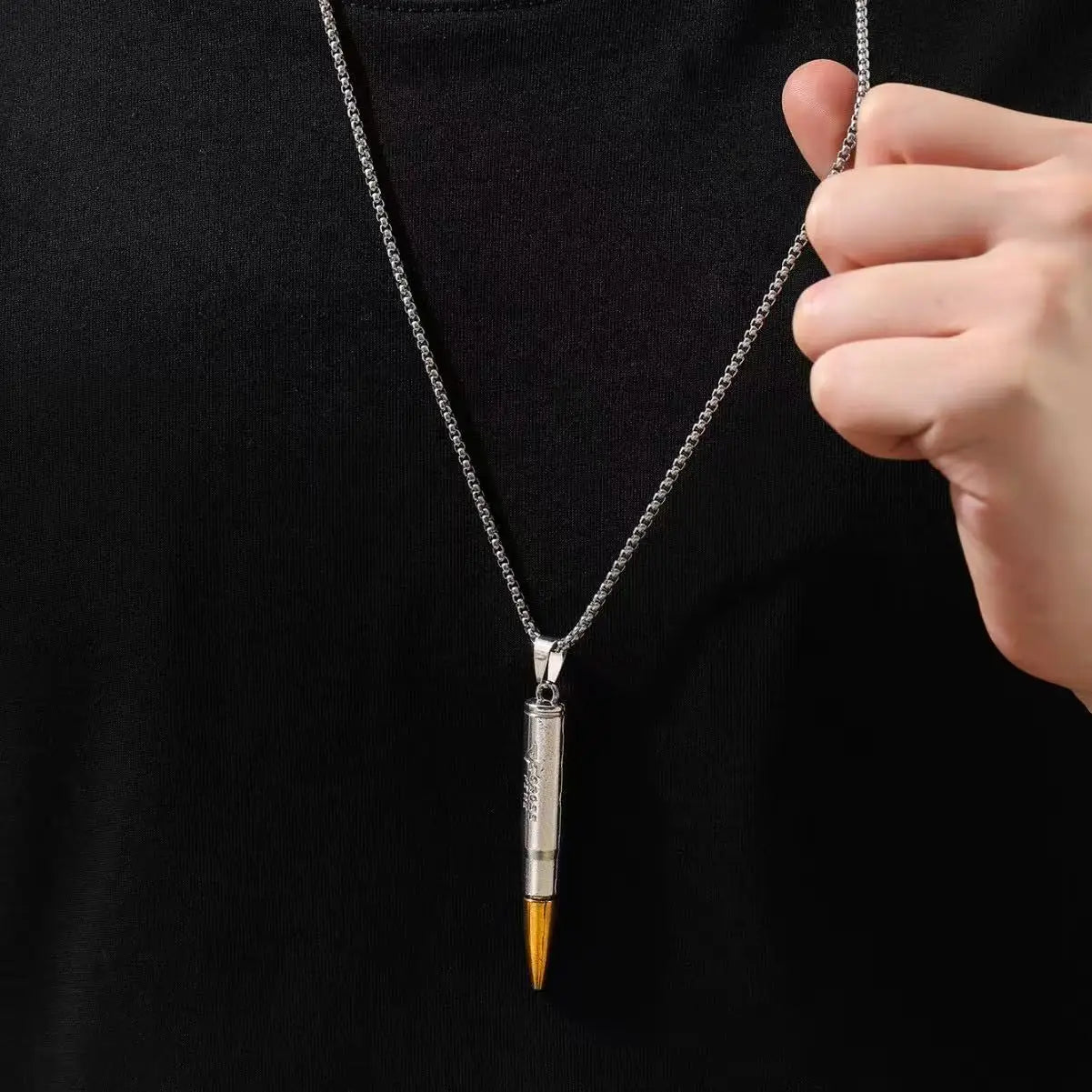 2PCS New Men's and Women's alloy Necklace Fashion Trend, Suitable For Men's And Women's Party Holiday Gifts