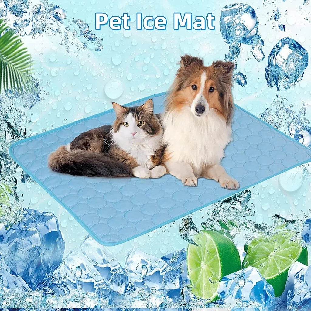 NEW Pet Cooling Mat Summer Cat and Dog Sofa Mat Soft Ice Silk Cold Feeling Nest Mat Summer Dog Cooling Mat Pet Products Dog Beds