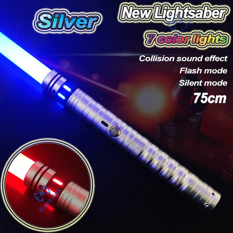 RGB Metal Lightsaber Laser Sword Toys Light Saber 15Color Change Kids Soundfonts Force FX FOC Blaster Toys Jedi Laser Sword Gift