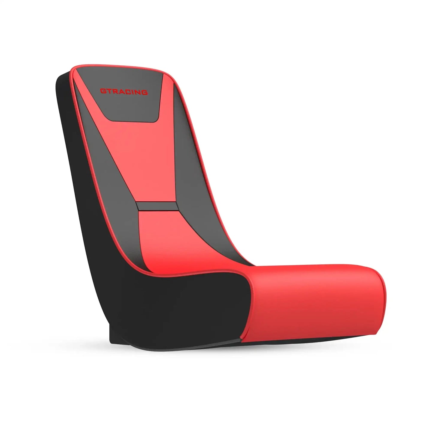 Faux Leather Floor Rocker Video Gaming Chair, Red