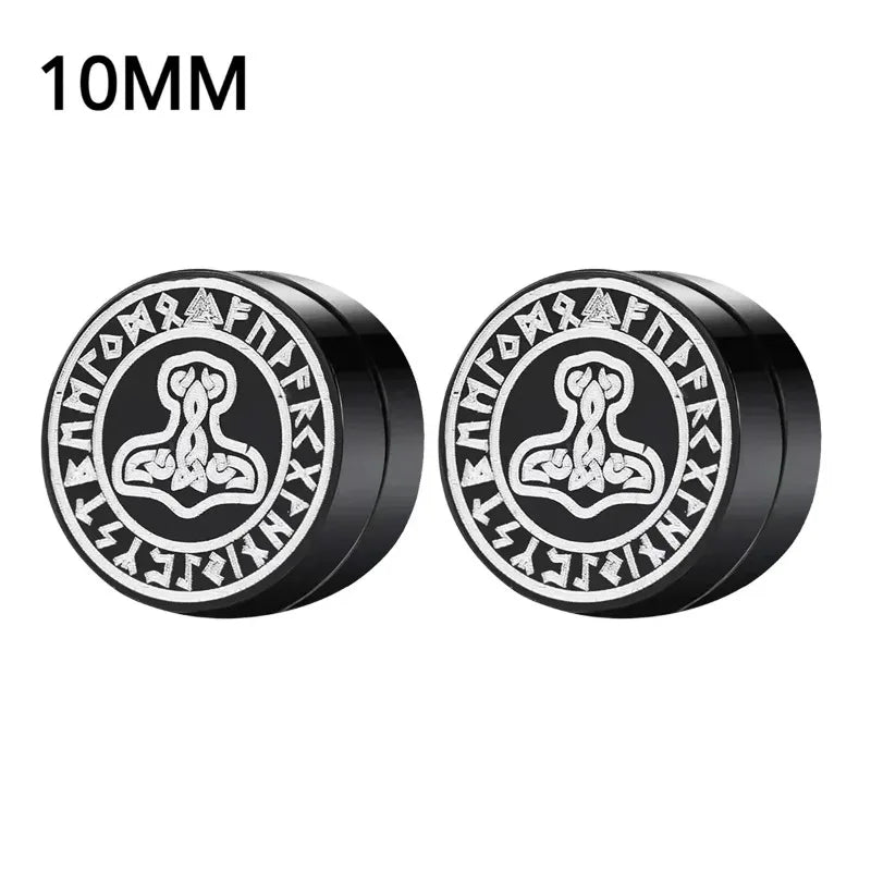 1Pairs Crystal Strong Magnetic Ear Stud Clip Earrings for Men Women, Punk Round Zircon Magnet Earrings Non Piercing Ear Jewelry