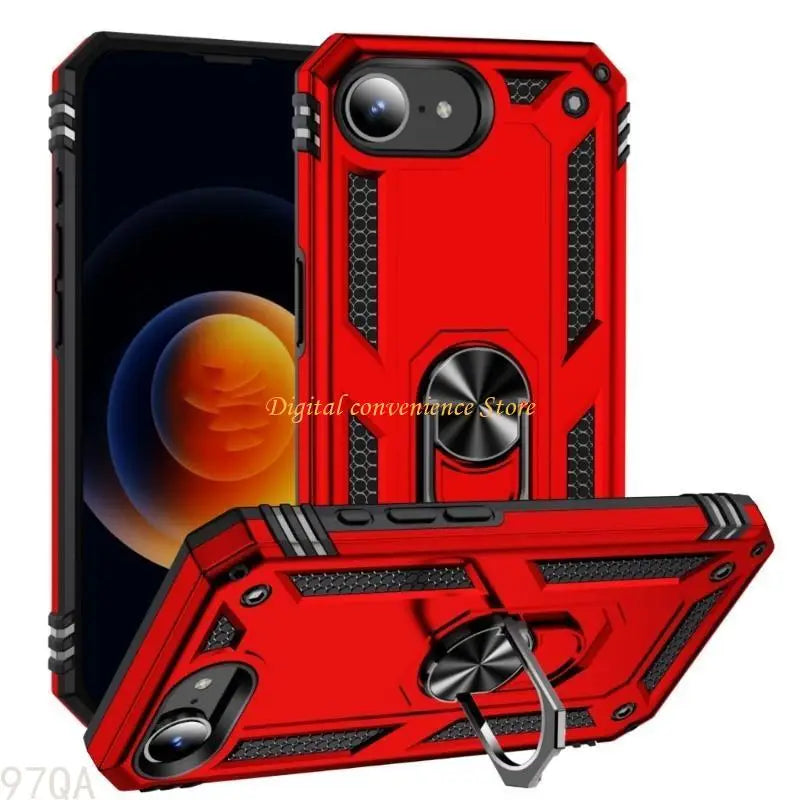 97QA Shield Stand Case TPU & PC Combine Cover Shockproof Protections with Car Mount compatibilities for phone 16E