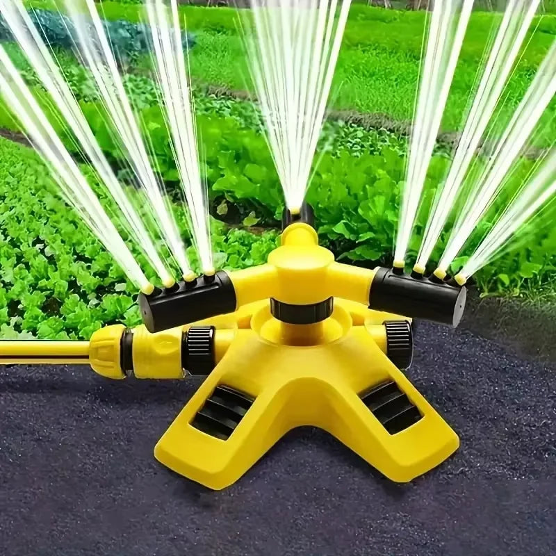 360 degree automatic rotating sprinkler head for nursery irrigation, three pronged sprinkler series sprinkler for watering plant