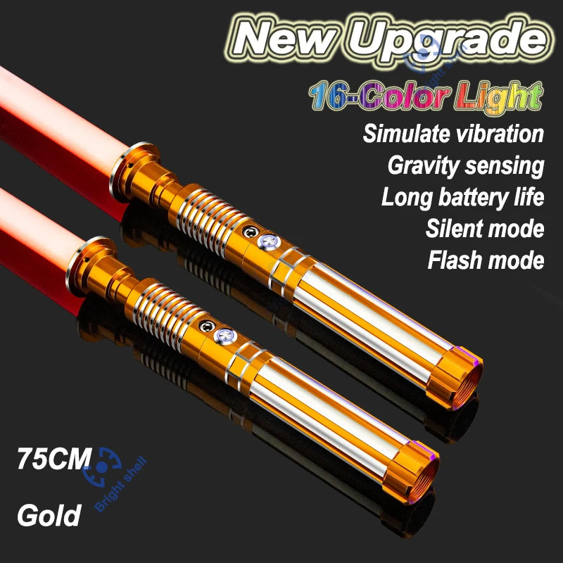 RGB Metal Lightsaber Laser Sword Toys Light Saber 15Color Change Kids Soundfonts Force FX FOC Blaster Toys Jedi Laser Sword Gift