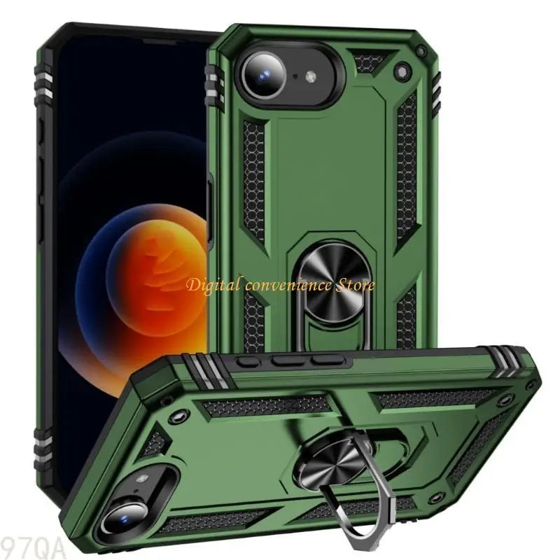 97QA Shield Stand Case TPU & PC Combine Cover Shockproof Protections with Car Mount compatibilities for phone 16E