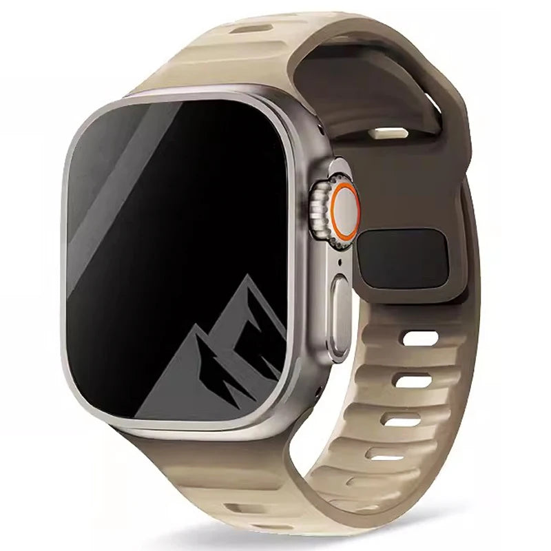 Silicone Strap for Apple Watch Band S10 9 8 41mm 45mm ultra 2 49mm 44mm 40mm 38 42mm Correa Bracelet for Iwatch Series 6 SE 5 4