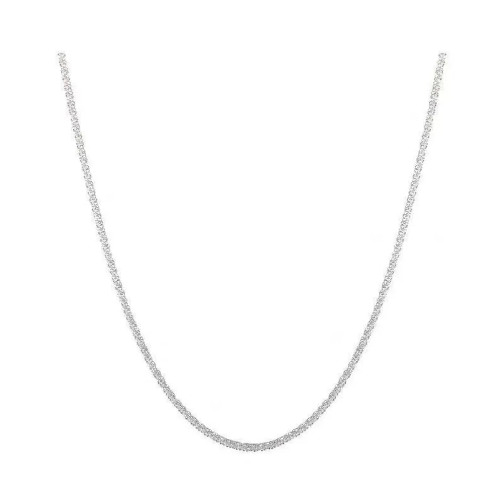 New Popular Silver Colour Sparkling Clavicle Chain Necklace Women Sunshinny Jewelry Choker For Wedding Party Gift