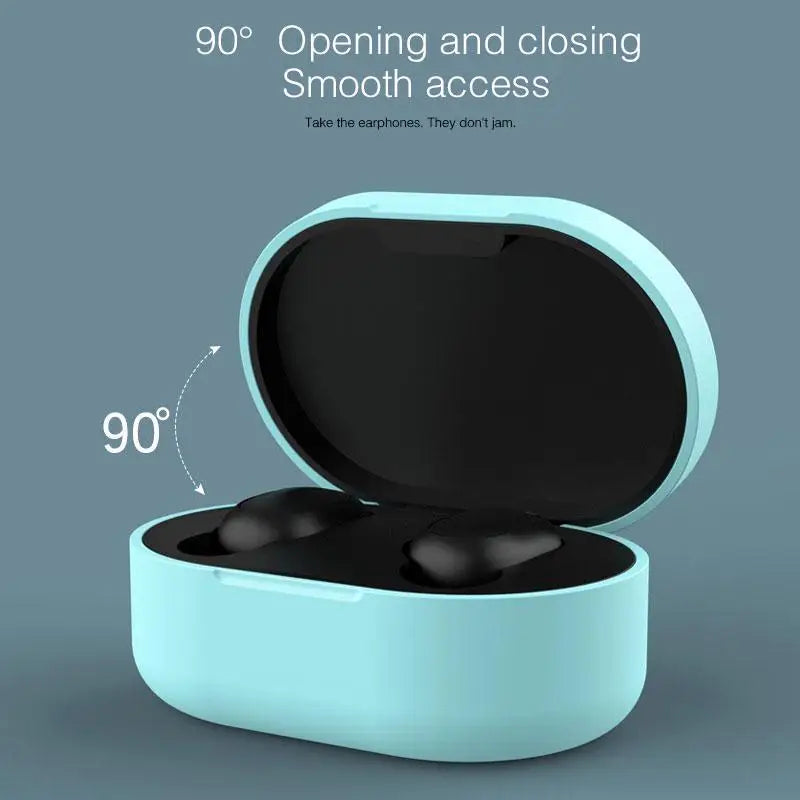 Silicone Protective Case for Redmi Airdots Earphone Bluetooth Wireless Headset Case for Xiaomi Redmi Airdots TWS Headphone Case