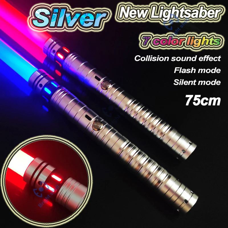 RGB Metal Lightsaber Laser Sword Toys Light Saber 15Color Change Kids Soundfonts Force FX FOC Blaster Toys Jedi Laser Sword Gift