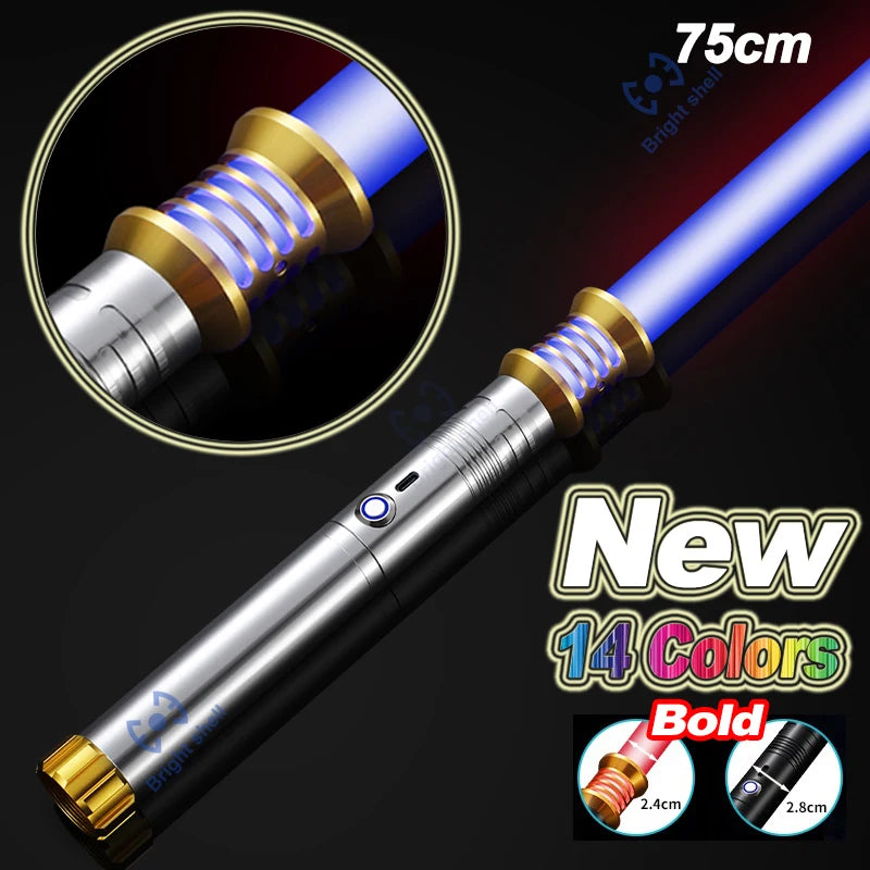 RGB Metal Lightsaber Laser Sword Toys Light Saber 15Color Change Kids Soundfonts Force FX FOC Blaster Toys Jedi Laser Sword Gift