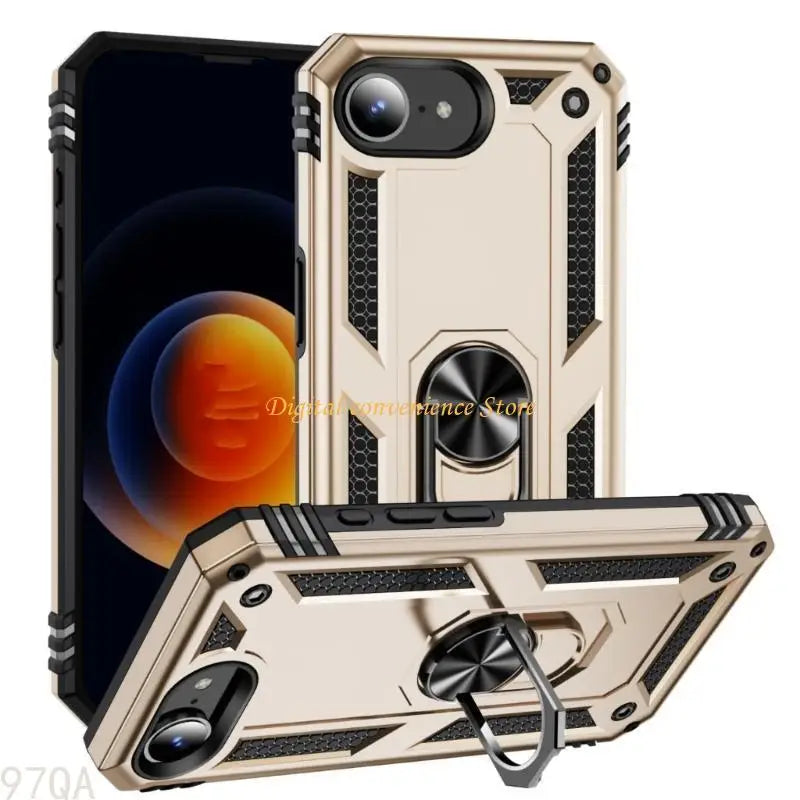 97QA Shield Stand Case TPU & PC Combine Cover Shockproof Protections with Car Mount compatibilities for phone 16E
