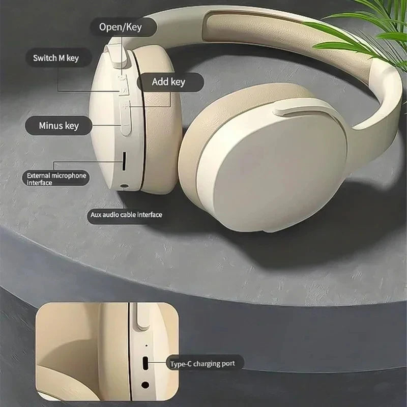 Original P2961 Wireless Headphones Bluetooth Fashion 5.3 Earphone For Samsung iPhone Stereo HIFI Headset Game Earbuds With Mic