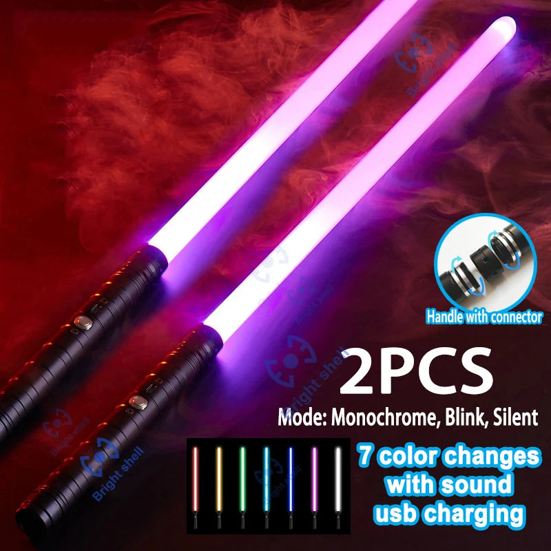 RGB Metal Lightsaber Laser Sword Toys Light Saber 15Color Change Kids Soundfonts Force FX FOC Blaster Toys Jedi Laser Sword Gift