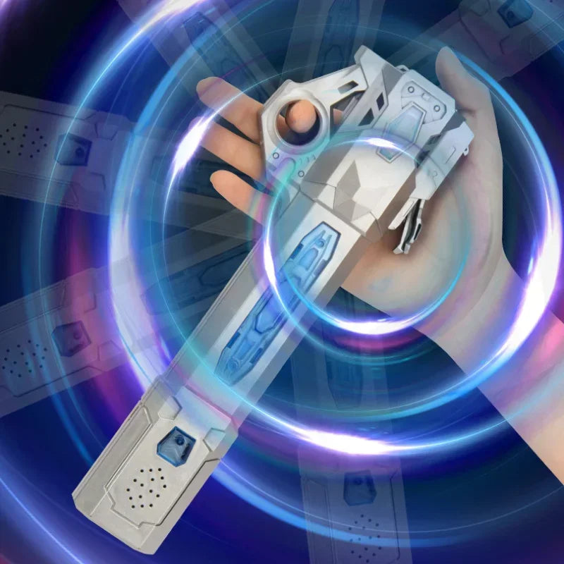 Children Colorful Glowing Sword Toys Telescopic Music Laser Sword 2-in-1 Rotating Decompression Light Sword Kids Adult Boys Toys