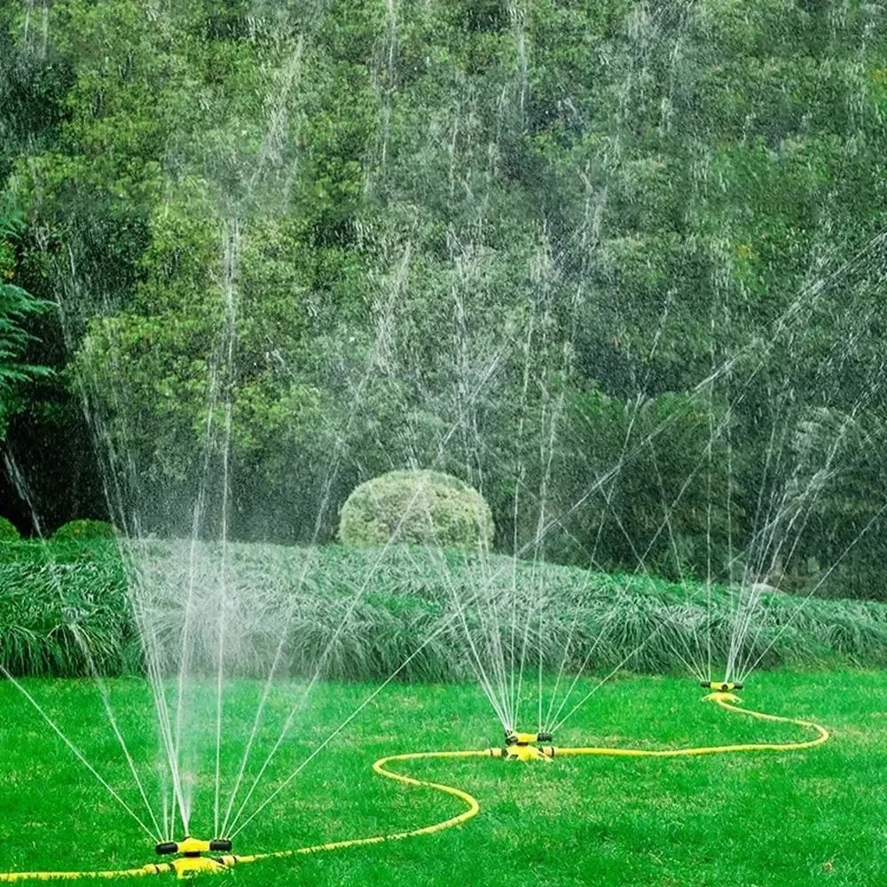 360 degree automatic rotating sprinkler head for nursery irrigation, three pronged sprinkler series sprinkler for watering plant