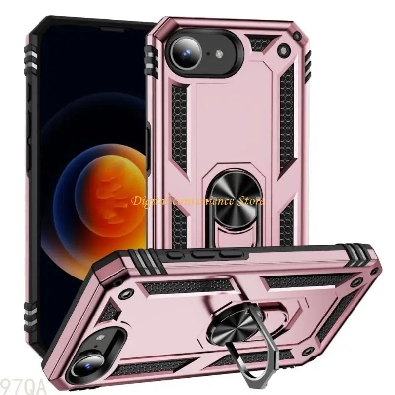 97QA Shield Stand Case TPU & PC Combine Cover Shockproof Protections with Car Mount compatibilities for phone 16E