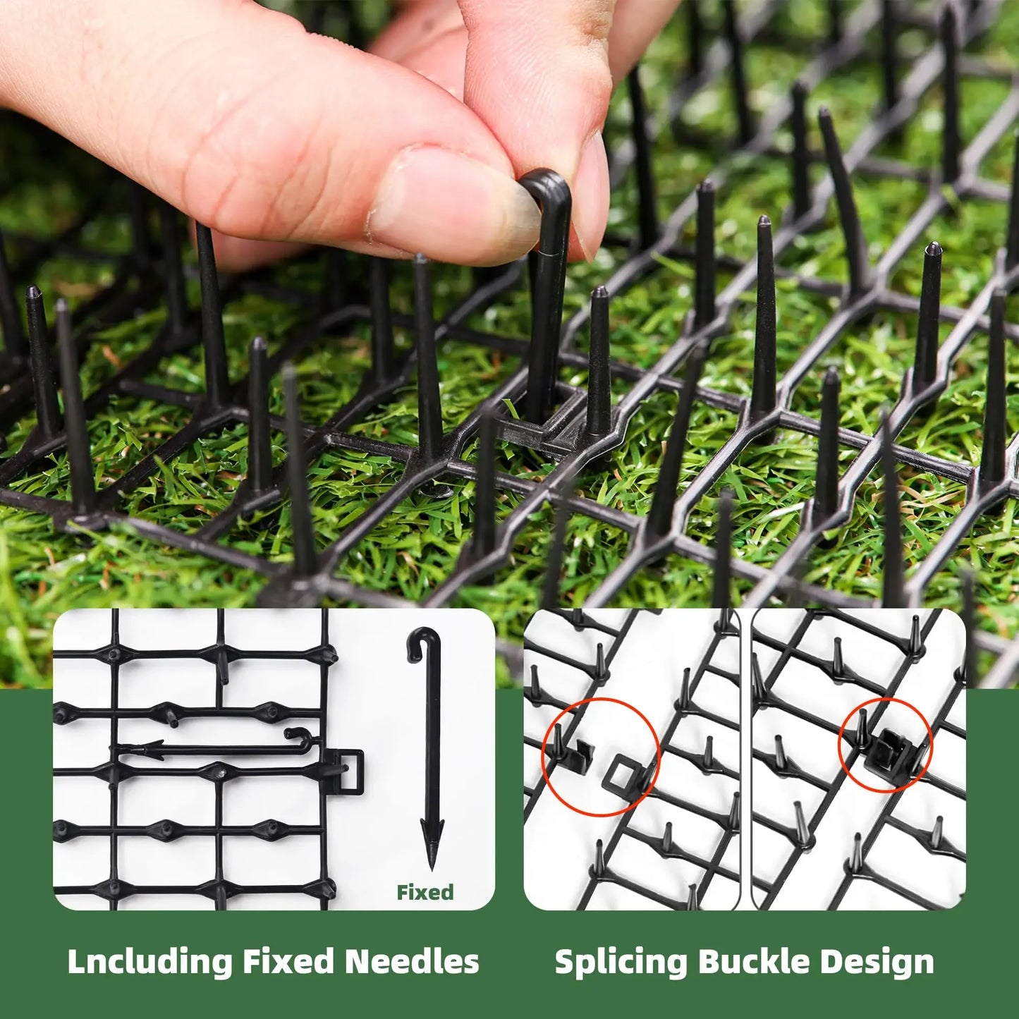 2M Dog Cat Scat Mat Animal Deterrent Repellent Plastic Scarer-Spike Tool Polypropylene Anti Cat Mat Household Garden Tools