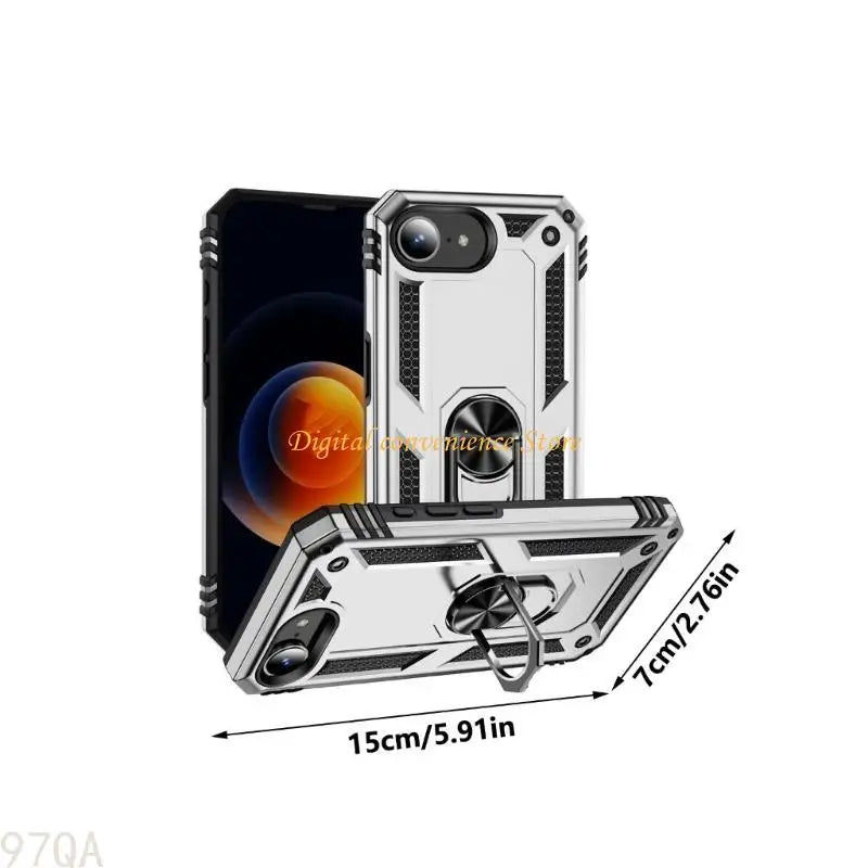 97QA Shield Stand Case TPU & PC Combine Cover Shockproof Protections with Car Mount compatibilities for phone 16E