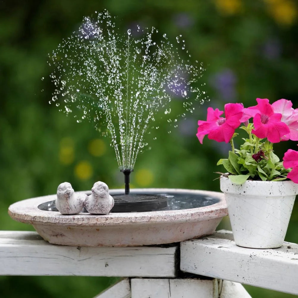 New Mini Solar Water Fountain Pool Pond Waterfall Fountain Garden Supplies Decoration Outdoor Solar Powered Fountain Bird Baths