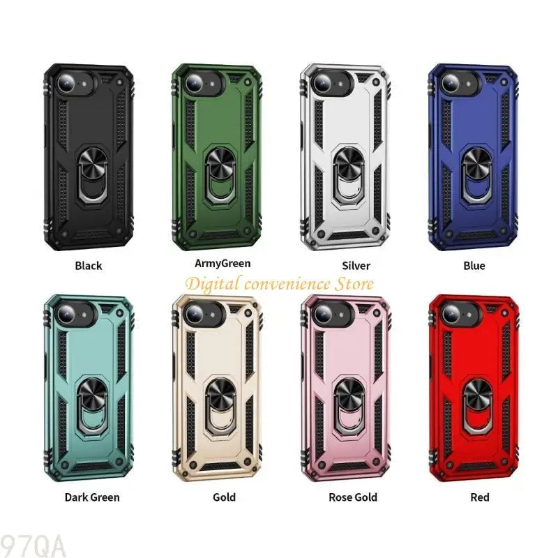 97QA Shield Stand Case TPU & PC Combine Cover Shockproof Protections with Car Mount compatibilities for phone 16E