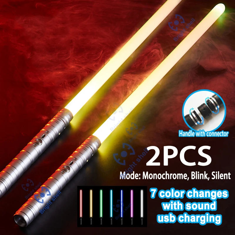 RGB Metal Lightsaber Laser Sword Toys Light Saber 15Color Change Kids Soundfonts Force FX FOC Blaster Toys Jedi Laser Sword Gift
