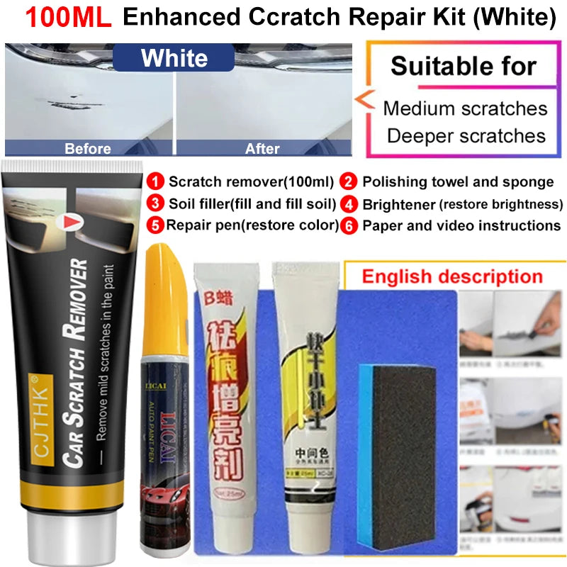 Car Scratch Remover Paint Care Tools Auto Remover Scratches Repair Polishing Auto Body Grinding Compound Anti Scratch Wax R1