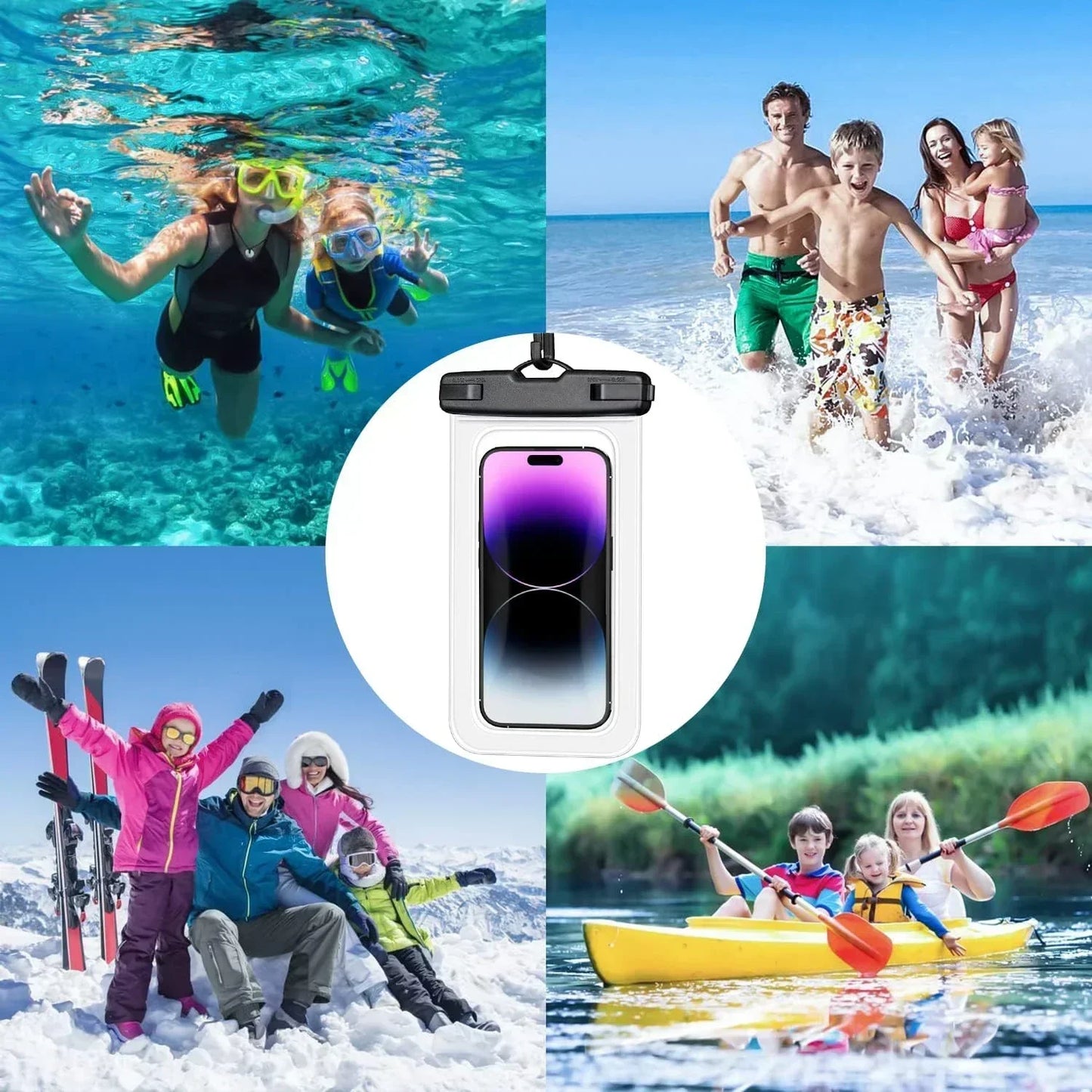 Universal Waterproof Phone Case Swimming Water Proof Bag Underwater Protector Pouch Cover For iPhone Samsung below 6.7" Phone