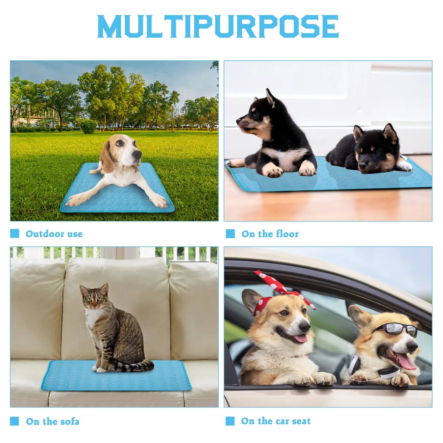 NEW Pet Cooling Mat Summer Cat and Dog Sofa Mat Soft Ice Silk Cold Feeling Nest Mat Summer Dog Cooling Mat Pet Products Dog Beds