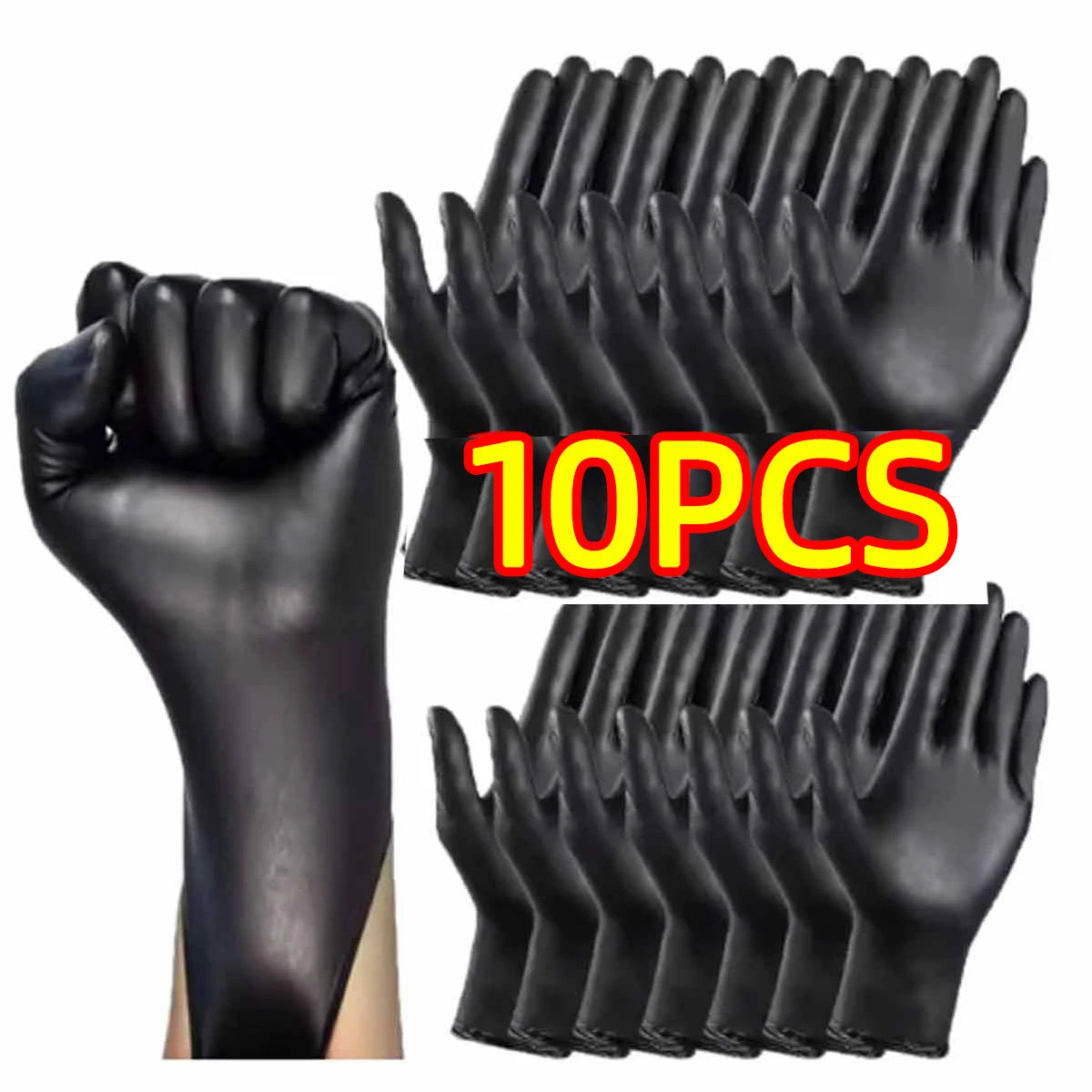 20/50/100pcs Black vinyl gloves food grade gloves disposable gloves for cleaning cooking food preparation latex free powder free