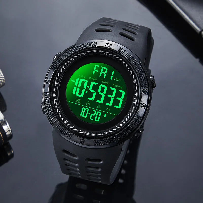 SKMEI  Fashion  Men Multifunction WatchesOutdoor Sport Watch  Alarm Clock Chrono 5Bar Waterproof Digital Watch reloj hombre 1251